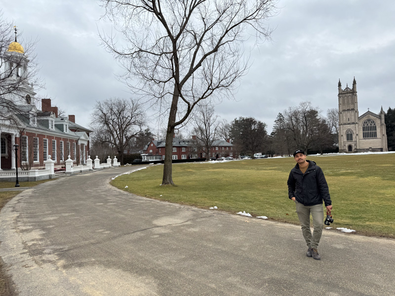 Alex touring Groton School